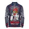 Sydney Roosters Long Sleeve Polo Shirt Aboriginal Pattern Inspired Victory Is Ours
