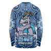 New South Wales Blues Long Sleeve T-shirt Aboriginal Pattern Inspired Victory Is Ours
