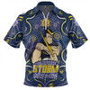 Melbourne Storm Zip Polo Shirt Aboriginal Pattern Inspired Victory Is Ours