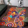 Australia Aboriginal Area Rug - Australian Map Dot Painting