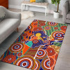 Australia Aboriginal Area Rug - Australian Map Dot Painting