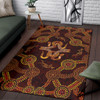 Australia Aboriginal Area Rug - Snakes, Boomerang And Kangaroo