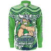Canberra Raiders Long Sleeve Shirt Aboriginal Inspired Tough Fan Rugby For Life
