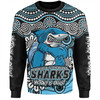 Cronulla-Sutherland Sharks Sweatshirt Aboriginal Inspired Tough Fan Rugby For Life