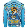 Gold Coast Titans Sweatshirt Aboriginal Inspired Tough Fan Rugby For Life