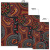 Australia Aboriginal Area Rug - Indigenous dot art kangaroo background