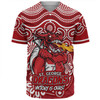 St. George Illawarra Dragons Baseball Shirt Aboriginal Inspired Tough Fan Rugby For Life Ver 2.0