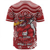 St. George Illawarra Dragons Baseball Shirt Aboriginal Inspired Tough Fan Rugby For Life Ver 2.0