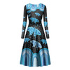 Australia Long Sleeve Dance Dress Aboriginal Butterflies Art Inspired