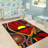 Australia Area Rug - Australia Aboriginal Dots With Didgeridoo