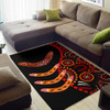 Australia Aboriginal Area Rug - Aboriginal Boomerangs With Dot Painting Pattern