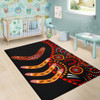 Australia Aboriginal Area Rug - Aboriginal Boomerangs With Dot Painting Pattern