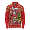 Redcliffe Dolphins Long Sleeve Polo Shirt Aussie Ugly Christmas For Die Hard Fan Supporters