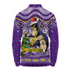 Melbourne Storm Long Sleeve Polo Shirt Aussie Ugly Christmas For Die Hard Fan Supporters