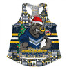 North Queensland Cowboys Women Racerback Singlet Merry Ugly Christmas Comic Style