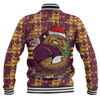 Brisbane Broncos Baseball Jacket Merry Ugly Christmas Comic Style