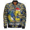Parramatta Eels Bomber Jacket Merry Ugly Christmas Comic Style