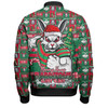 South Sydney Rabbitohs Bomber Jacket Merry Ugly Christmas Comic Style
