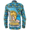 Gold Coast Titans Long Sleeve Shirt Merry Ugly Christmas Comic Style
