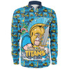Gold Coast Titans Long Sleeve Shirt Merry Ugly Christmas Comic Style