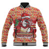 Redcliffe Dolphins Baseball Jacket Merry Ugly Christmas Comic Style