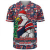 Sydney Roosters Baseball Shirt Merry Ugly Christmas Comic Style