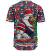 Sydney Roosters Baseball Shirt Merry Ugly Christmas Comic Style