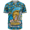 Gold Coast Titans Baseball Shirt Merry Ugly Christmas Comic Style