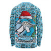 Cronulla-Sutherland Sharks Long Sleeve T-shirt Merry Ugly Christmas Comic Style