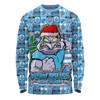 New South Wales Blues Long Sleeve T-shirt Merry Ugly Christmas Comic Style