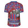 Newcastle Knights Rugby Jersey Merry Ugly Christmas Comic Style