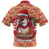 Redcliffe Dolphins Zip Polo Shirt Merry Ugly Christmas Comic Style