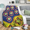 Australia Blanket A Bright And Colorful Background With Aboriginal Inspired Dot Art