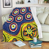 Australia Blanket A Bright And Colorful Background With Aboriginal Inspired Dot Art