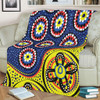Australia Blanket A Bright And Colorful Background With Aboriginal Inspired Dot Art