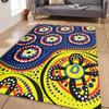 Australia Area Rug A Bright And Colorful Background With Aboriginal Inspired Dot Art