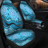 Australia Car Seat Cover Painting Illustration With Dot Art In Aboriginal Style