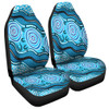 Australia Car Seat Cover Painting Illustration With Dot Art In Aboriginal Style