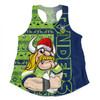 Canberra Raiders Women Racerback Singlet Merry Ugly Xmas Nordic Pattern Style