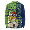 Canberra Raiders Long Sleeve T-shirt Merry Ugly Xmas Nordic Pattern Style