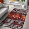 Australia Aboriginal Area Rug - Indigenous Symbol Dot Painting Art Ver 6