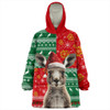 Australia Snug Hoodie Aboriginal Dot With Kangaroo Santa Hat Designs