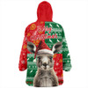 Australia Snug Hoodie Aboriginal Dot With Kangaroo Santa Hat Designs