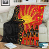 Australia Blanket Indigenous Dot Painting Inspired By The Aboriginal Flag