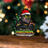 Penrith Panthers Wood Acrylic Ornament Merry Ugly Christmas Comic Style