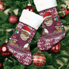 Queensland Maroons Christmas Stocking Merry Ugly Christmas Comic Style