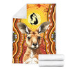 Australia Blanket Aboriginal Kangaroo Dreaming With Dot Art