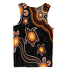 Australia Men Singlet Aboriginal Turtle Dreaming Journey Featuring Dot Art