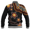 Australia Baseball Jacket Aboriginal Turtle Dreaming Journey Featuring Dot Art