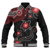 Australia Baseball Jacket Aboriginal Turtle Dreaming Journey Featuring Dot Art
